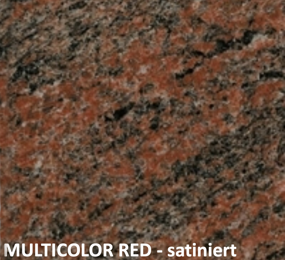 multicolor red satiniert