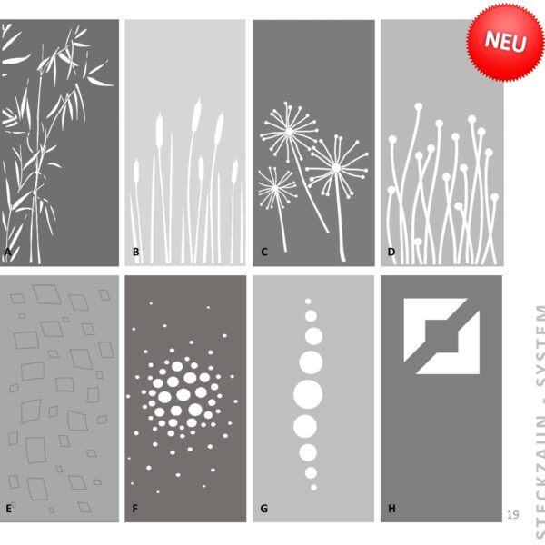 Anroechter steckzaun design elemente